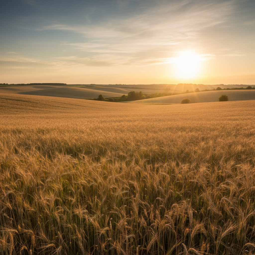 Getreidefelder im Sonnenlicht