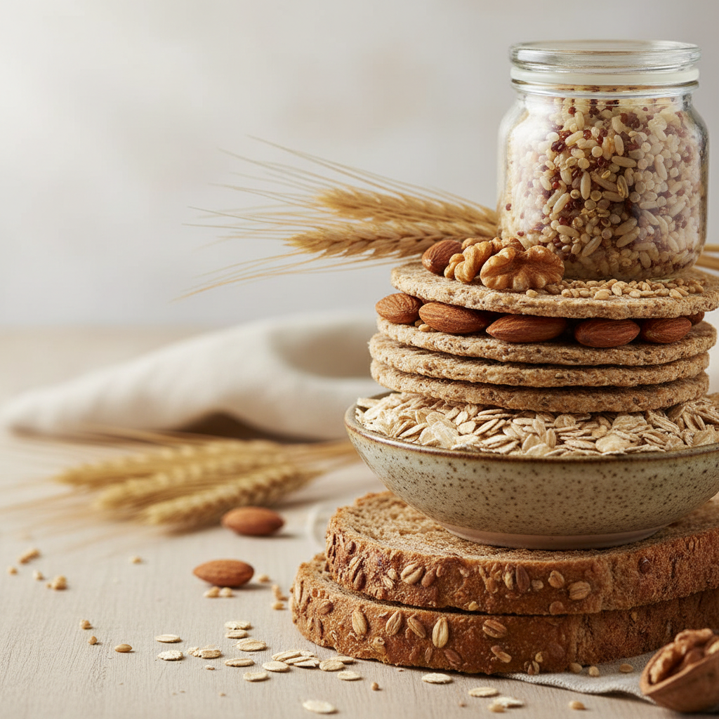 Stapel von Vollkornprodukten