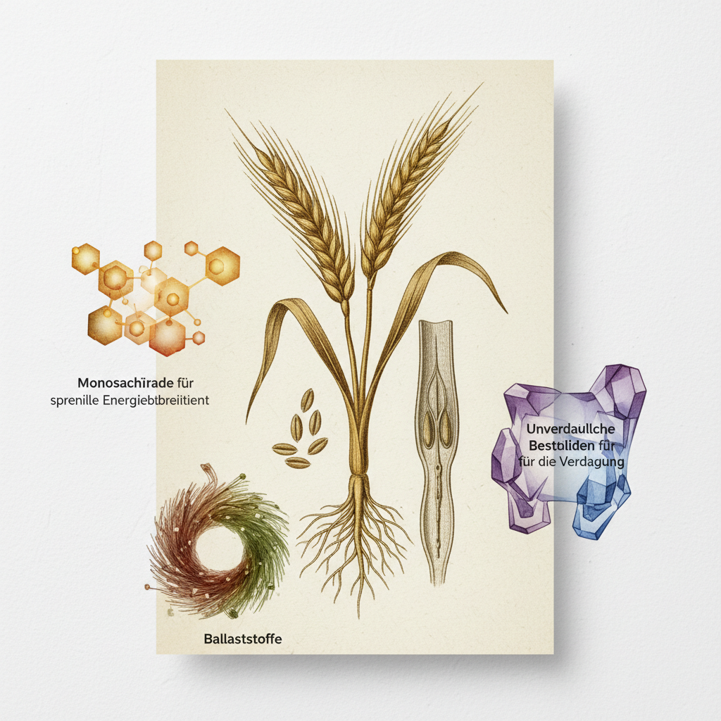 Alte wissenschaftliche Zeichnung von Weizen